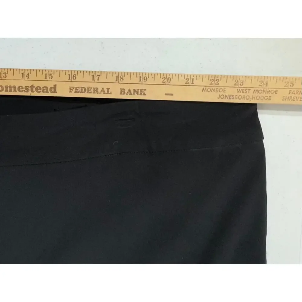 Avenue Ankle Pants Size 26 (47x26.5) Black Stretch‎ High Rise Classic Dressy
